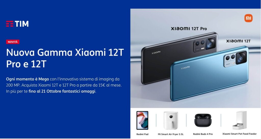 Xiaomi 12T Series con TIM