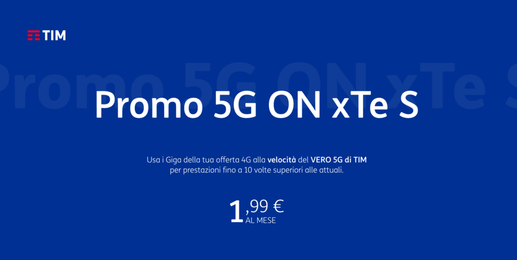 5G ON xTe S, naviga in 5G a 1,99 €