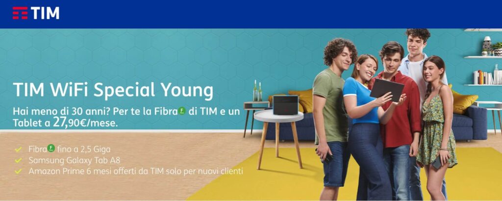 TIM WiFi Special Young + Tablet a 21,90 €