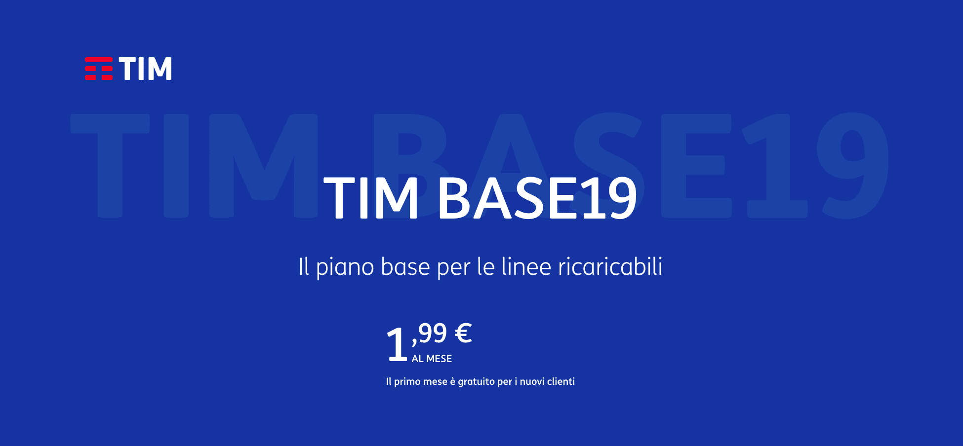 TIM Base19, l'offerta ricaricabile di TIM