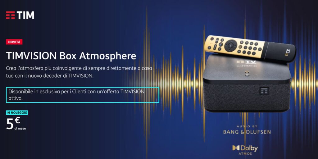 TIMVision Box Atmosphere, un decoder completo a 5 € / mese