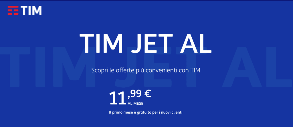 Con TIM Jet AL più Giga per i nuovi clienti