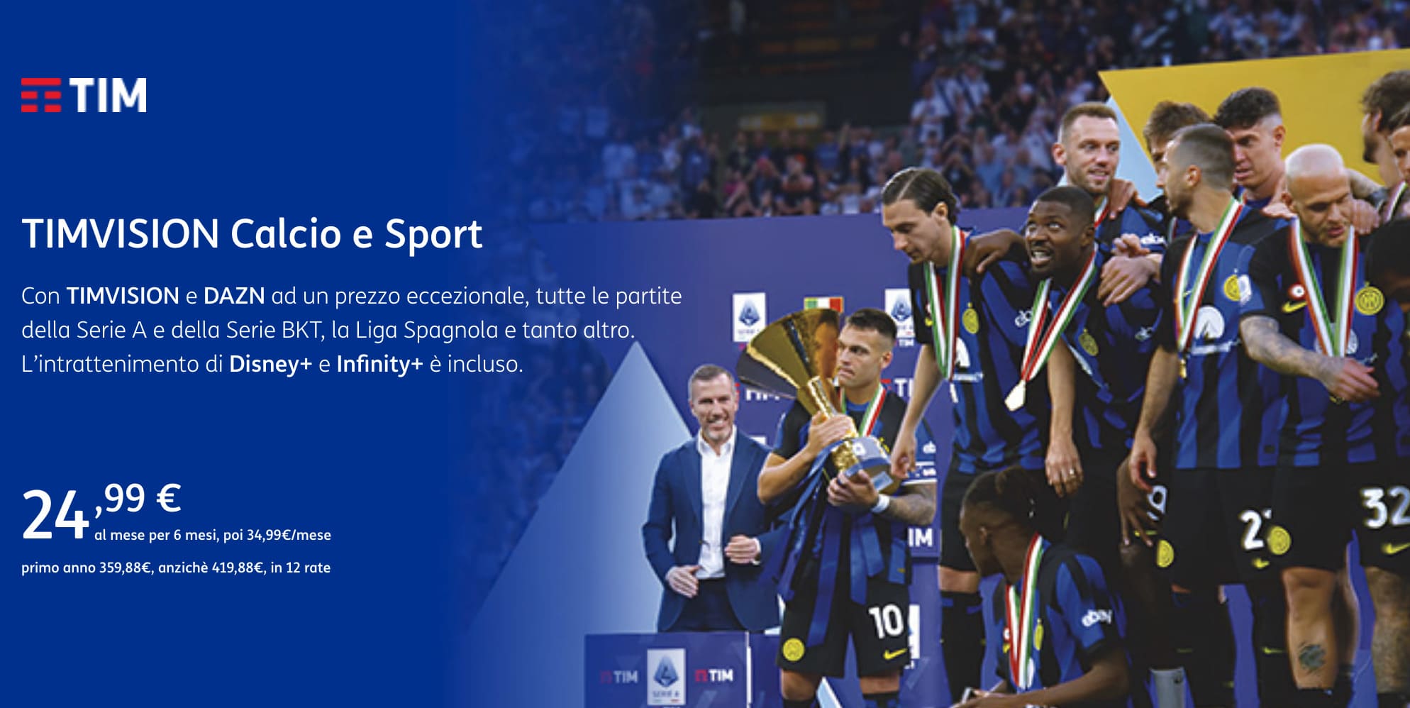 Tutta la Serie A con DAZN e oltre a un prezzo medio di 29,99 € al mese