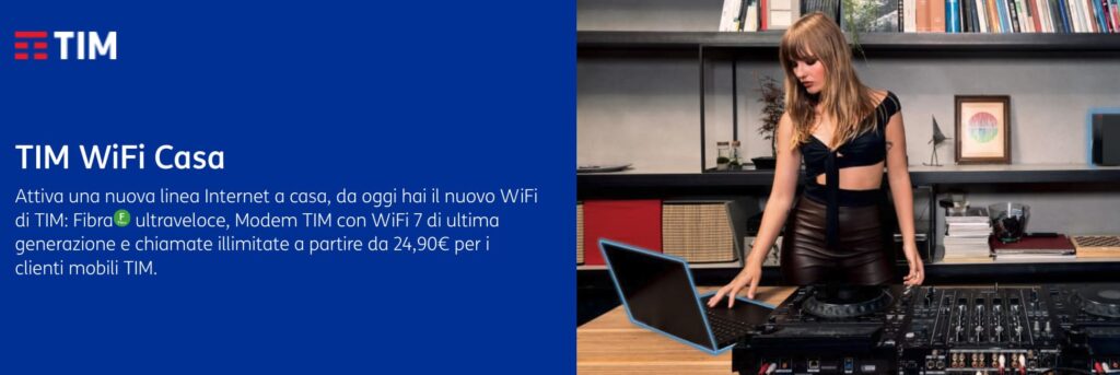 Fibra TIM Casa con WiFi 7 e Google One da 24,90 €