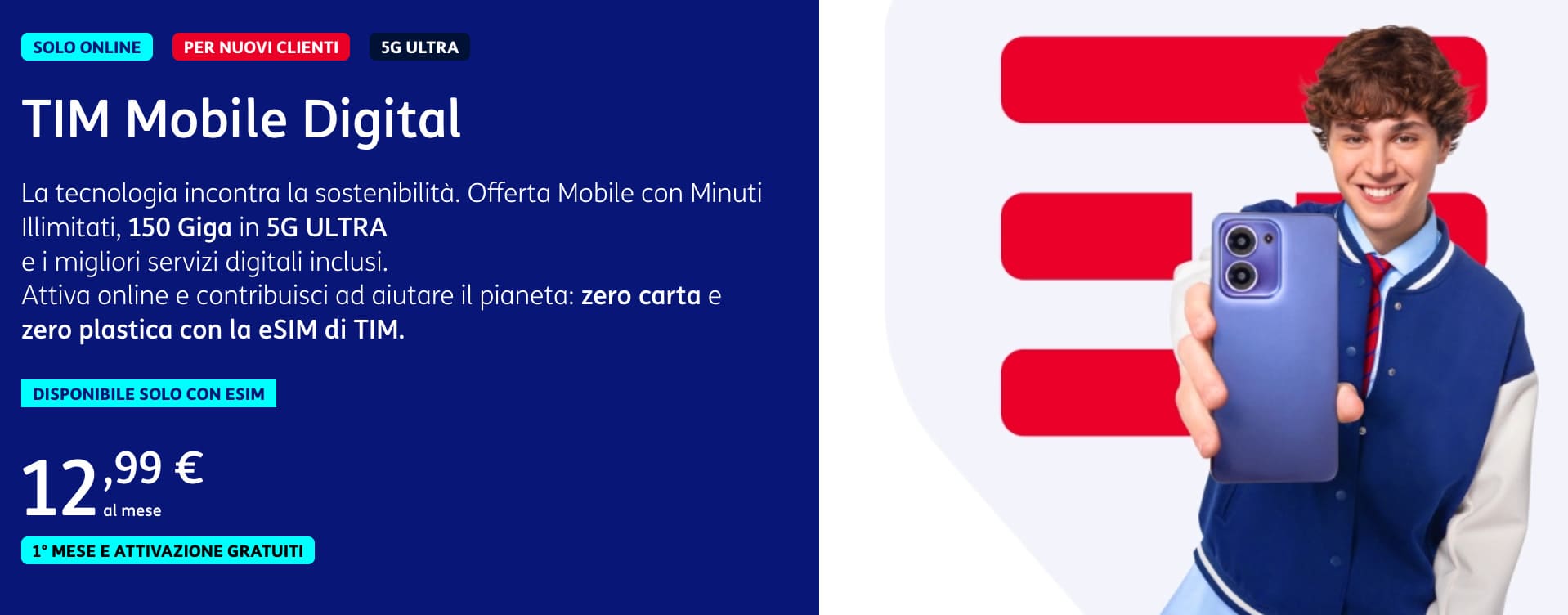 Offerta eSIM only di TIM