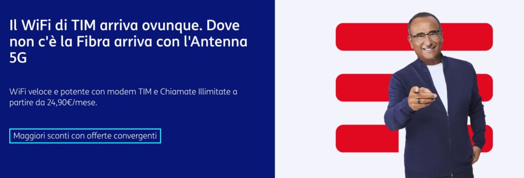 TIM Antenna 5G, l’offerta FWA da 22,90 €