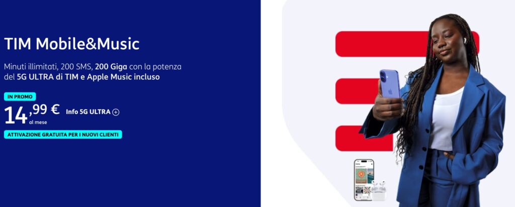 Offerte Mobile con TV e Apple Music