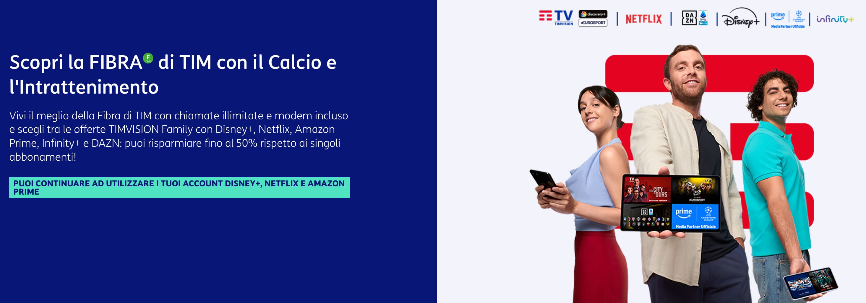 Fibra + TV di TIMVision