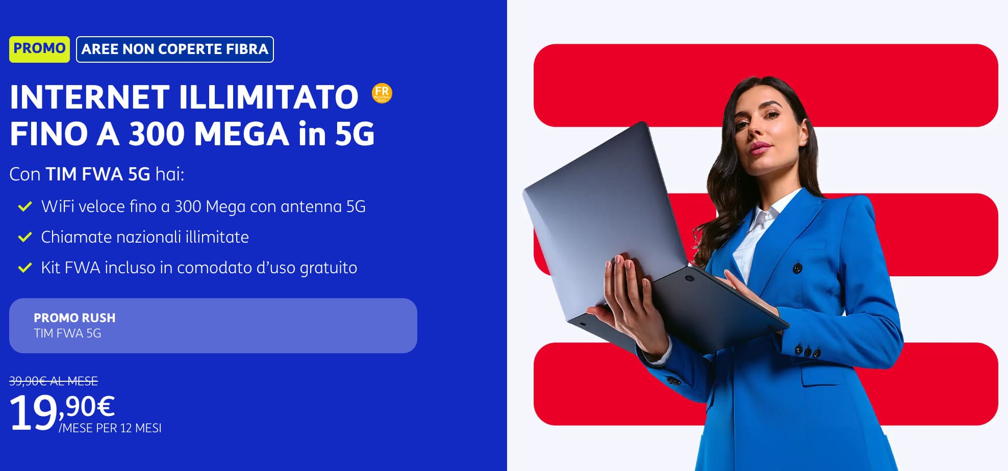 TIM Business FWA con 5G a 19,90 € Promo su FWA 5G per aziende
