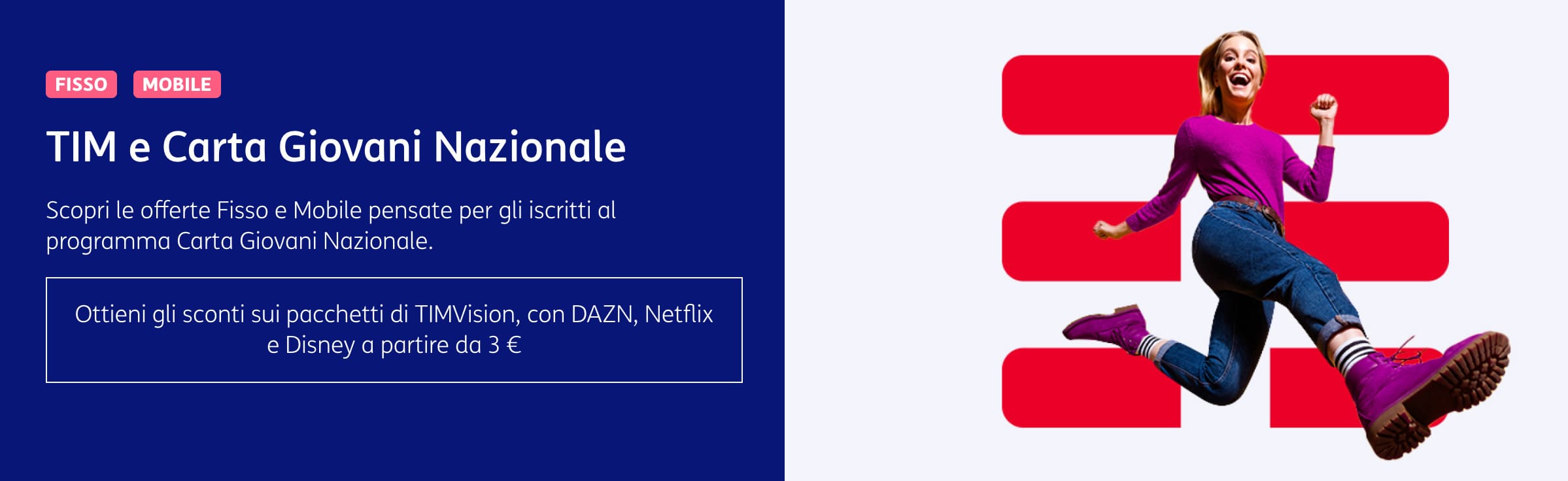 Offerte TV e Fibra per Carta Giovani Nazionale