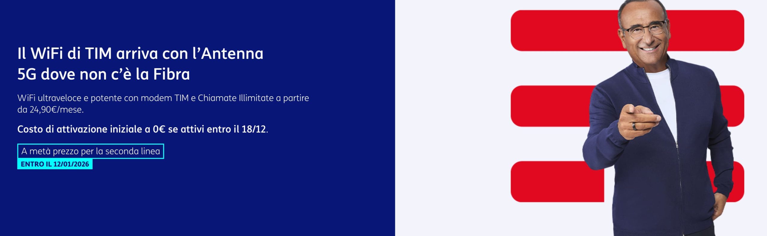 Attivazione gratuita per TIM WiFi Casa FWA