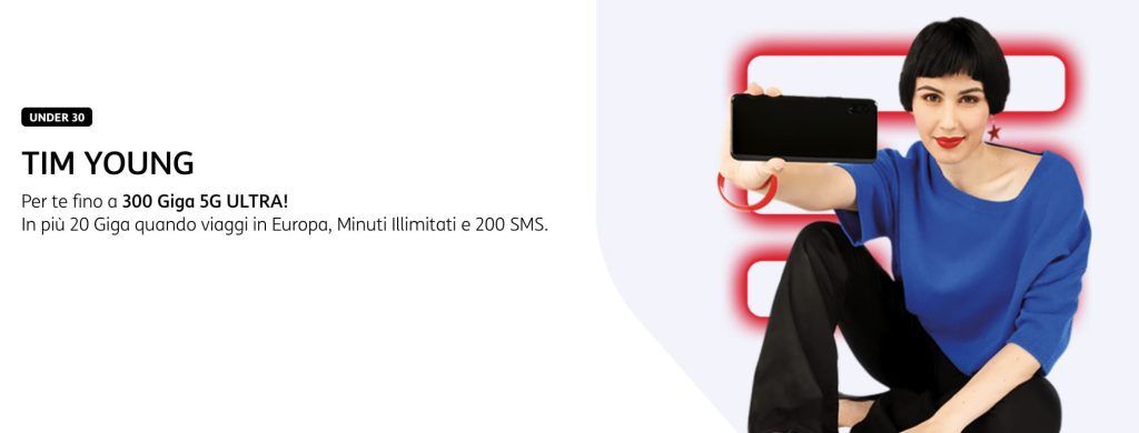 Offerta Young con 300 GB in 5G Ultra da 7,99 €