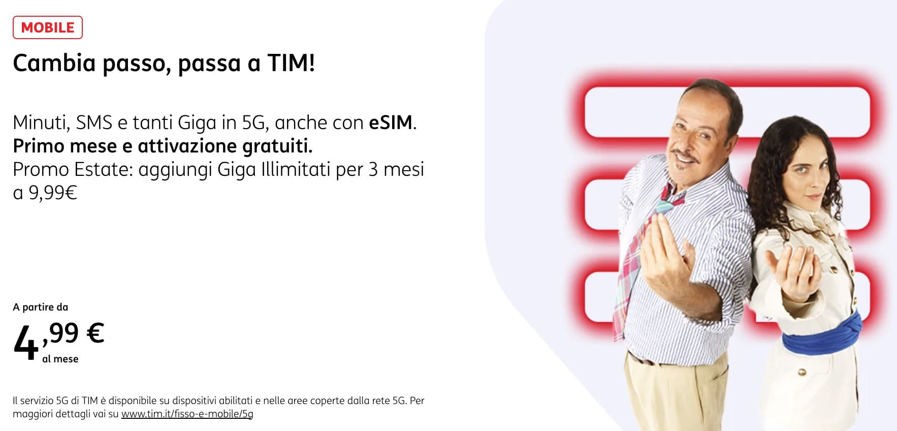 Giga illimitati in 5G Ultra con TIM